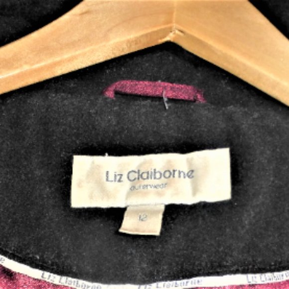 #M-4518 Liz Claiborne WOMAN'S COAT Sz 12 Woman's Jacket Wool Coat Vintage Coat - Picture 4 of 8